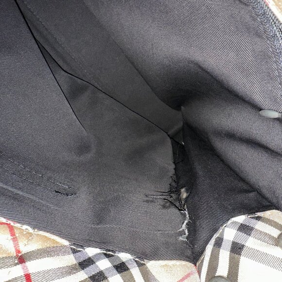 Authentic Burberry Blue Label Nova Check Nylon Tote Bag GUC - Picture 13 of 15
